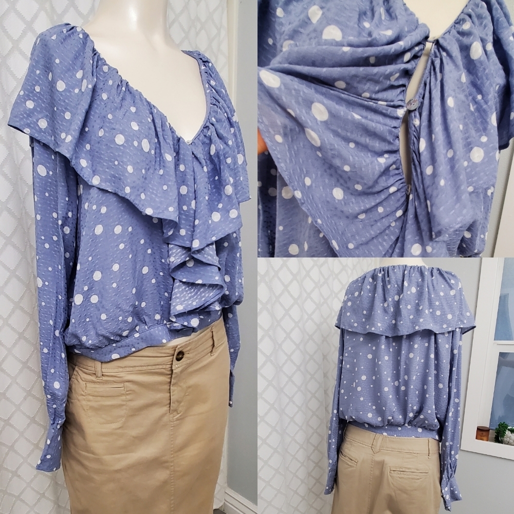 Lady's polka dot blouse